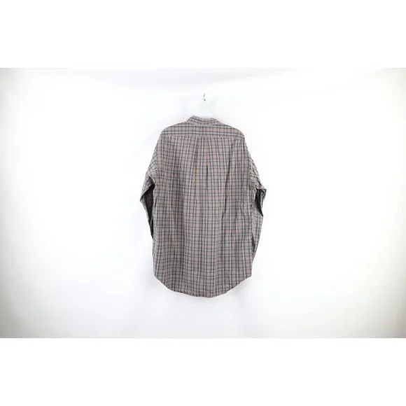 Vintage Ralph Lauren Mens Medium Faded Collared Long Sleeve Button Shirt Plaid - Picture 4 of 6